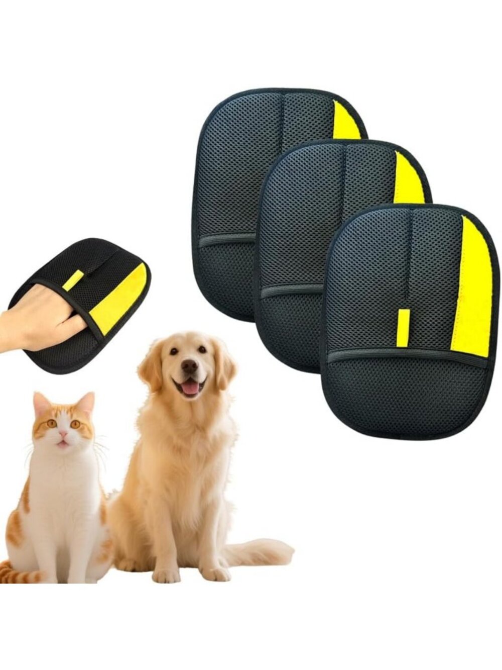 Pet Hair Removal Gloves - Electrostatic Cleaning Mitts for Easy Fur Removal